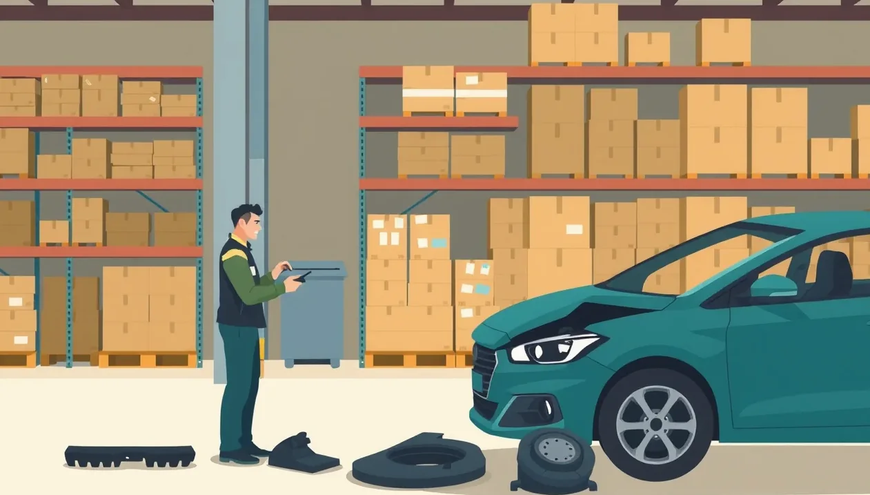 Súdny znalec kontroluje hrúbku laku a technický stav automobilu po nehode
