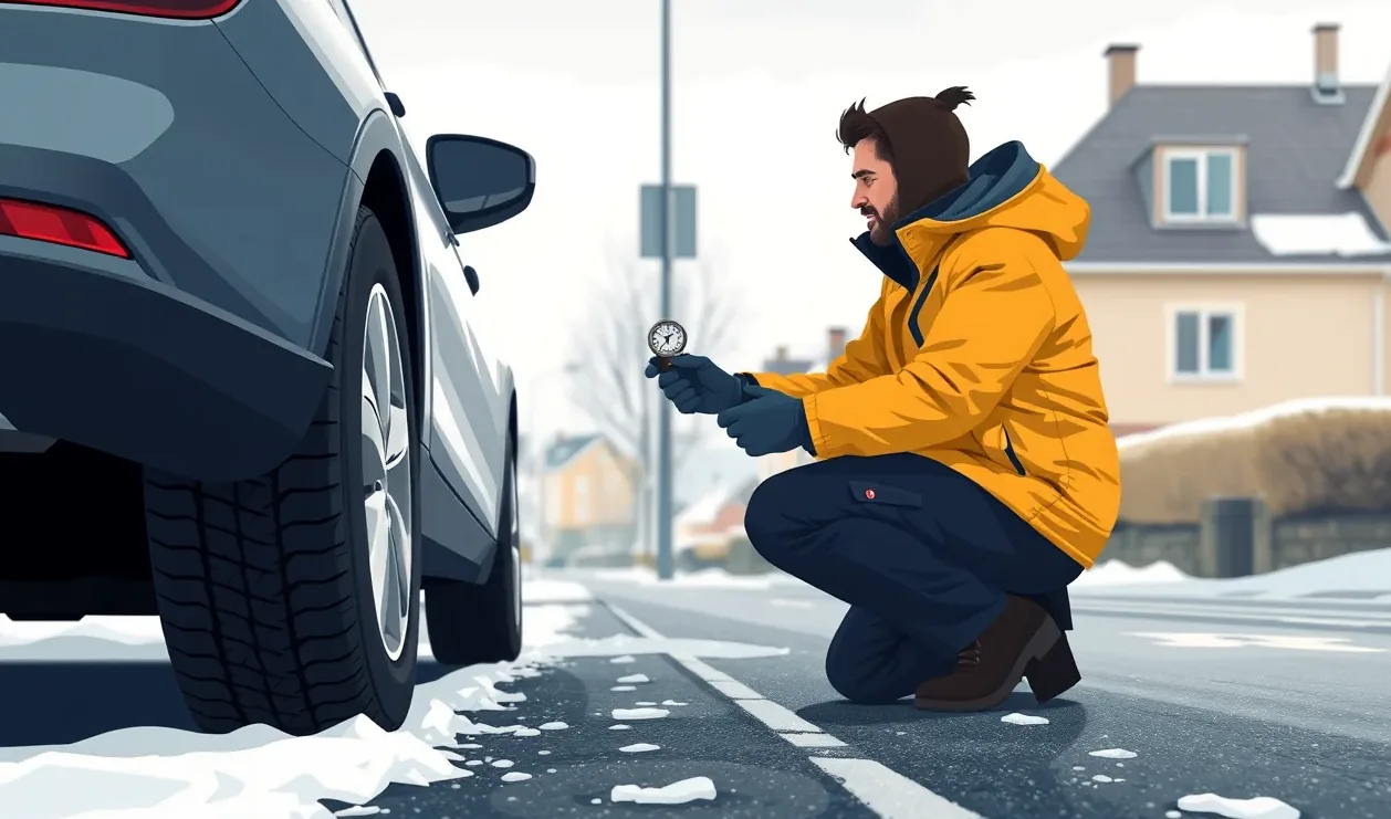 Zasnežené osobné auto s cencúľmi zaparkované na sídlisku pod strechou obytného domu