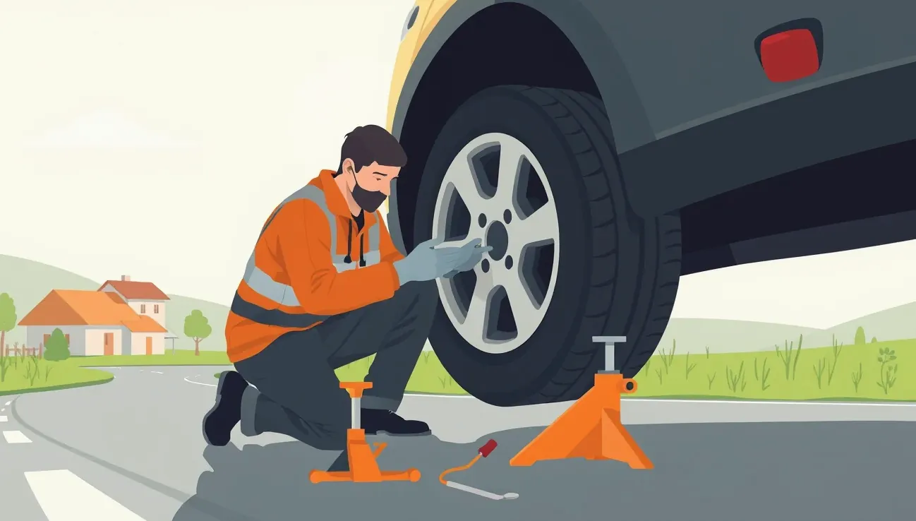 Automechanik kontroluje vybitú autobatériu pomocou diagnostického prístroja pri otvorenej kapote