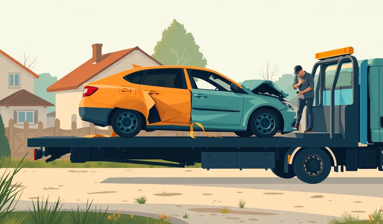 Automechanik v servise kontroluje poškodený nárazník a svetlomet osobného auta