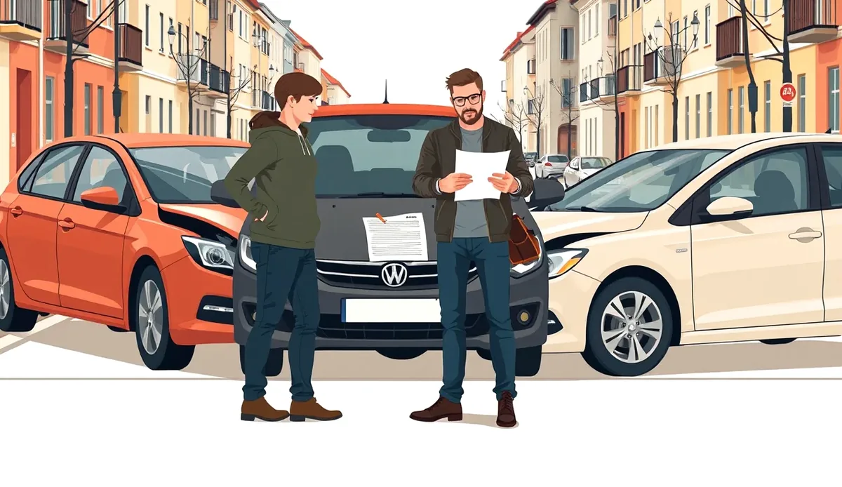 Vodič vypĺňa správu o nehode na kapote motorového vozidla