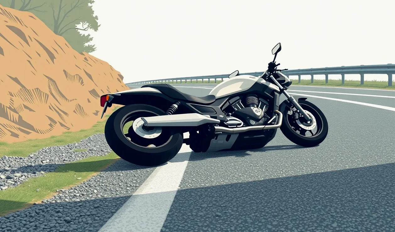 Pohľad na detail namontovaného ochranného padacieho rámu a motora motocykla