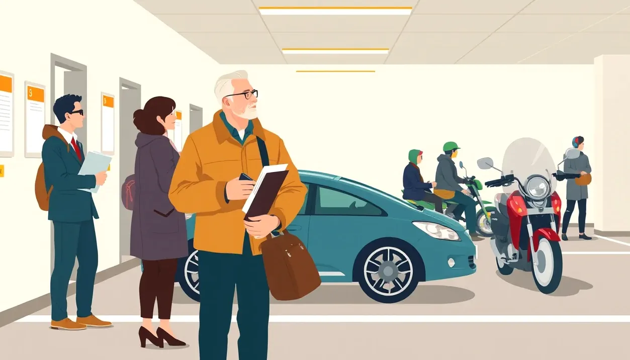 Motorista porovnáva ponuky poistenia auta na obrazovke prenosného počítača