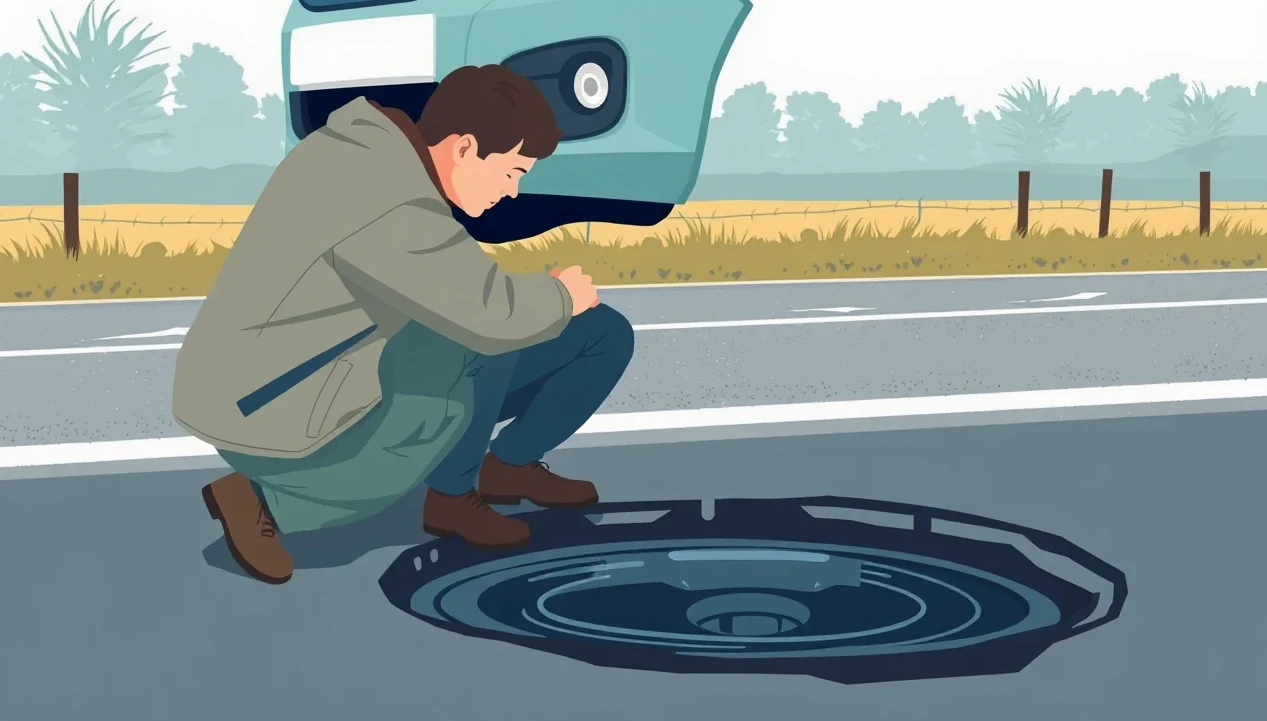 Mechanik v autoservise kontroluje zavesenie kolies a tlmiče zodvihnutého auta
