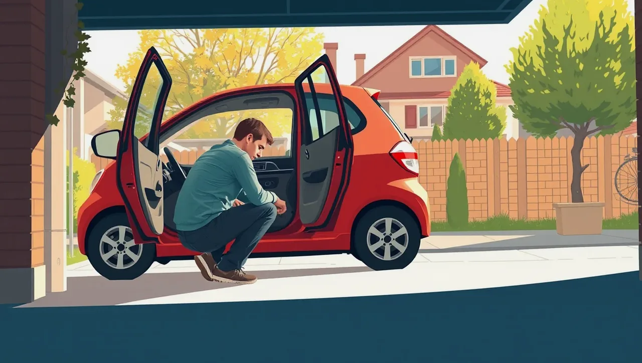 Detailný pohľad na digitálny tachometer v interiéri osobného automobilu