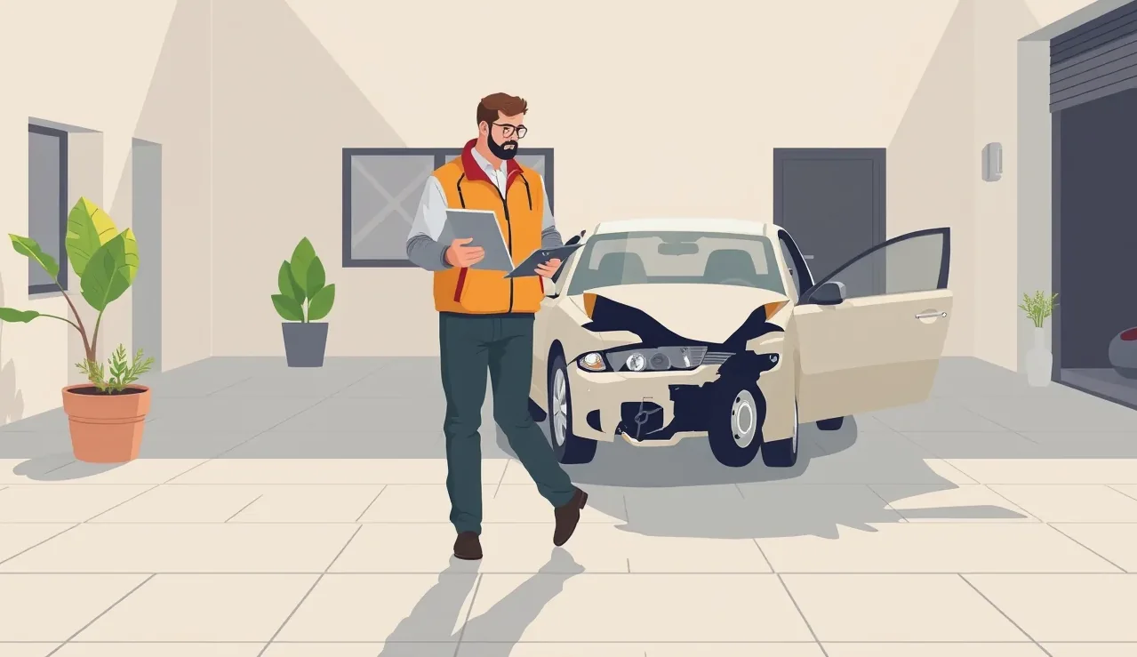 Mechanik v autoservise kontroluje poškodené elektrické káble pod kapotou auta