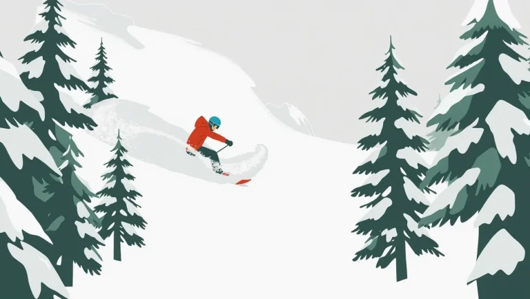 Snowboardista na zasneženom svahu pripravený na jazdu