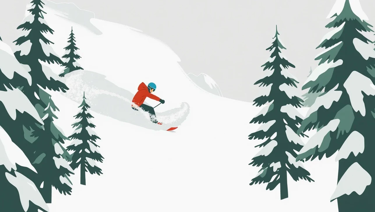 Snowboardista na zasneženom svahu pripravený na jazdu