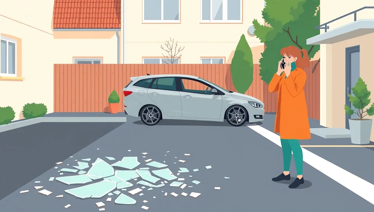 Technik montuje satelitnú vyhľadávaciu jednotku pod palubnú dosku prémiového automobilu