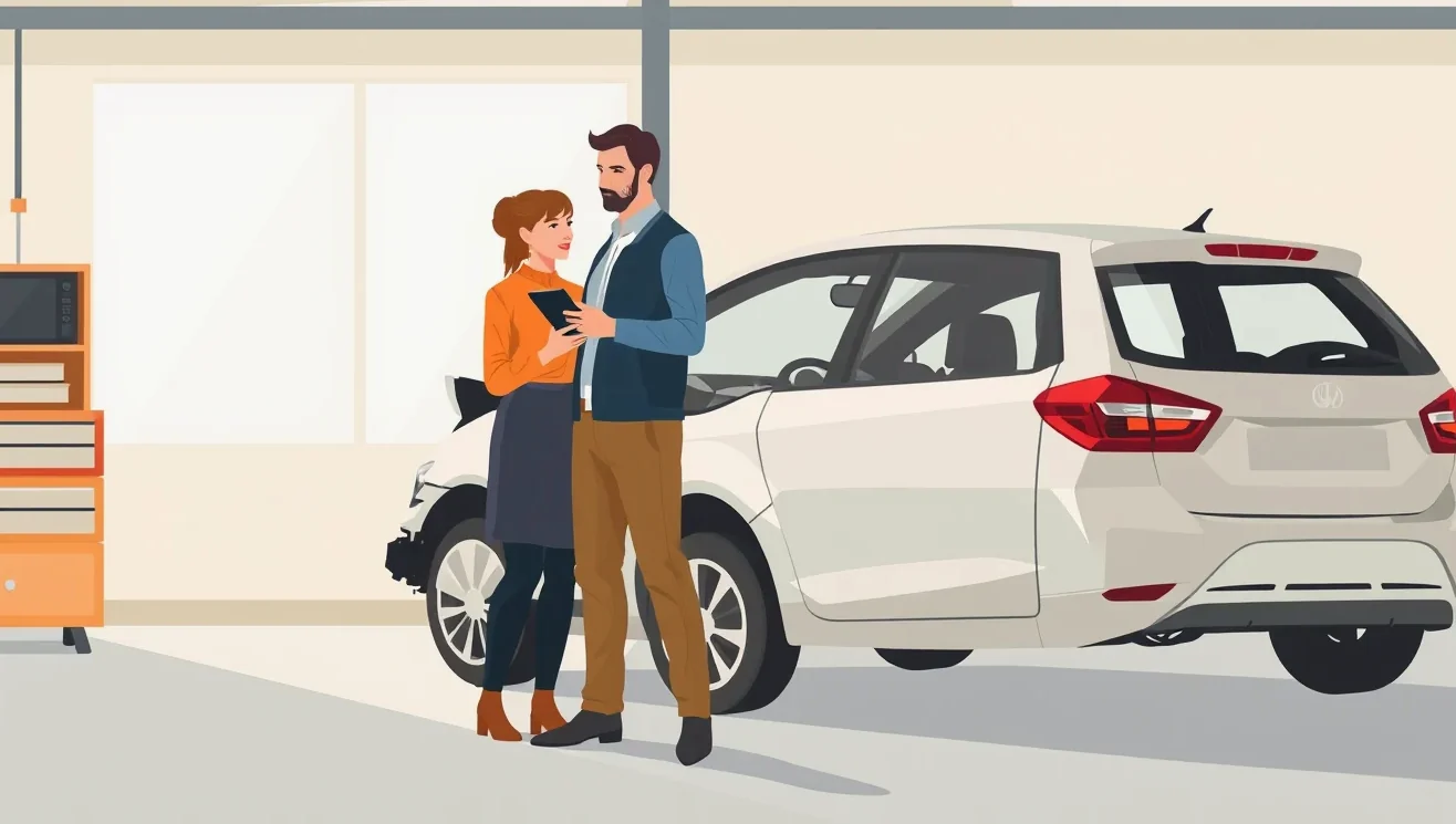 Automechanik kontroluje poškodené zavesenie kolesa a podvozok vozidla na zdviháku